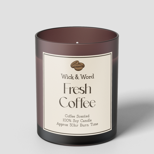 Fresh Coffee - Coffee Scented Candle Wick & Word