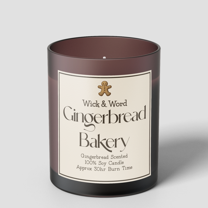 Gingerbread Bakery - Gingerbread Scented Candle Wick & Word